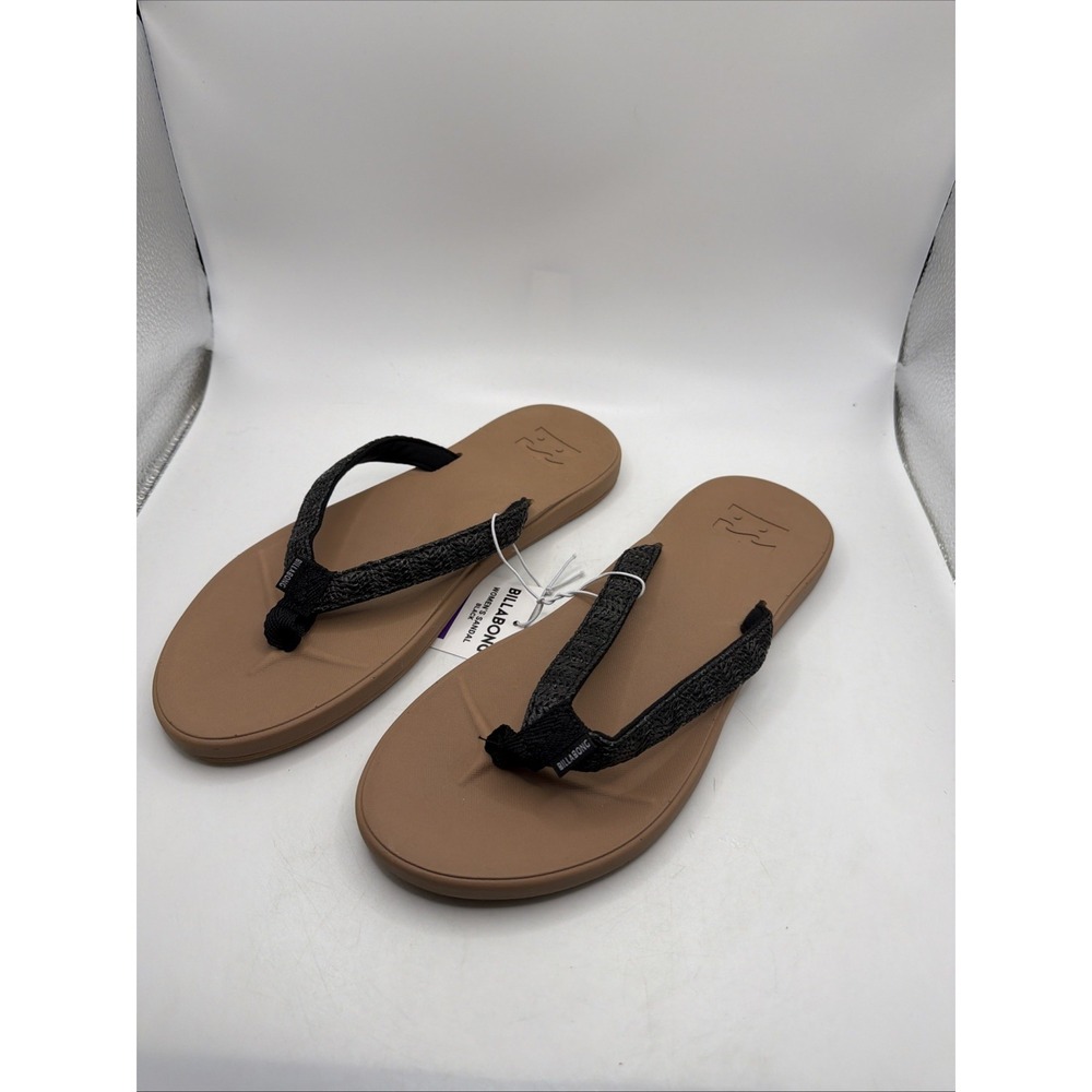 Billabong Women's Black Flip Flop Sandals Size 9 M US NEW